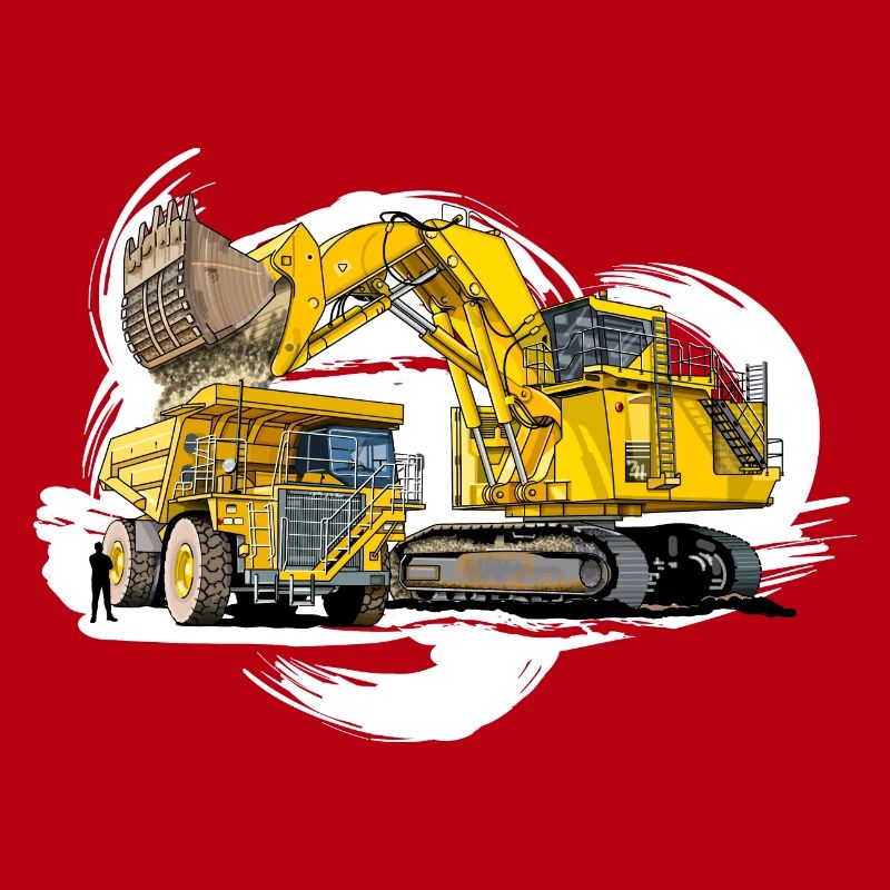 Mega machines on the construction site