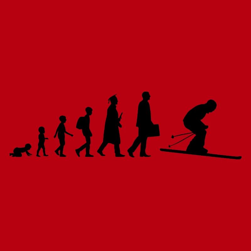 Skifahrer Evolution