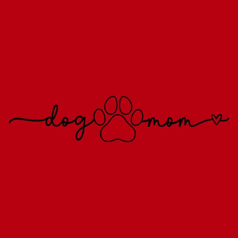 Dog Mom Paws Script Design Mom