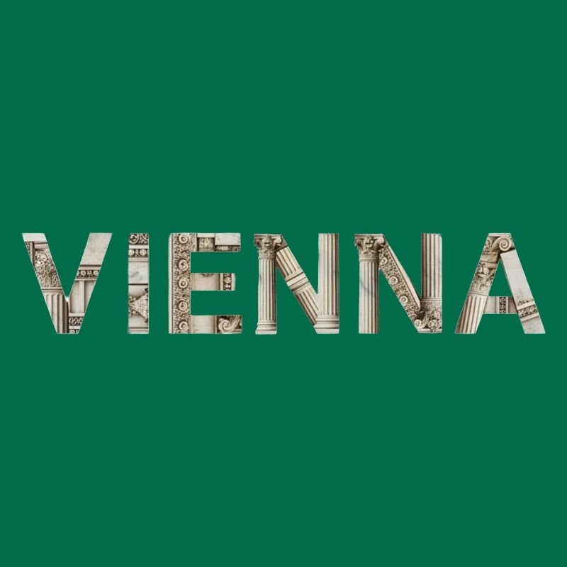 Vienna Typography with classical architecture