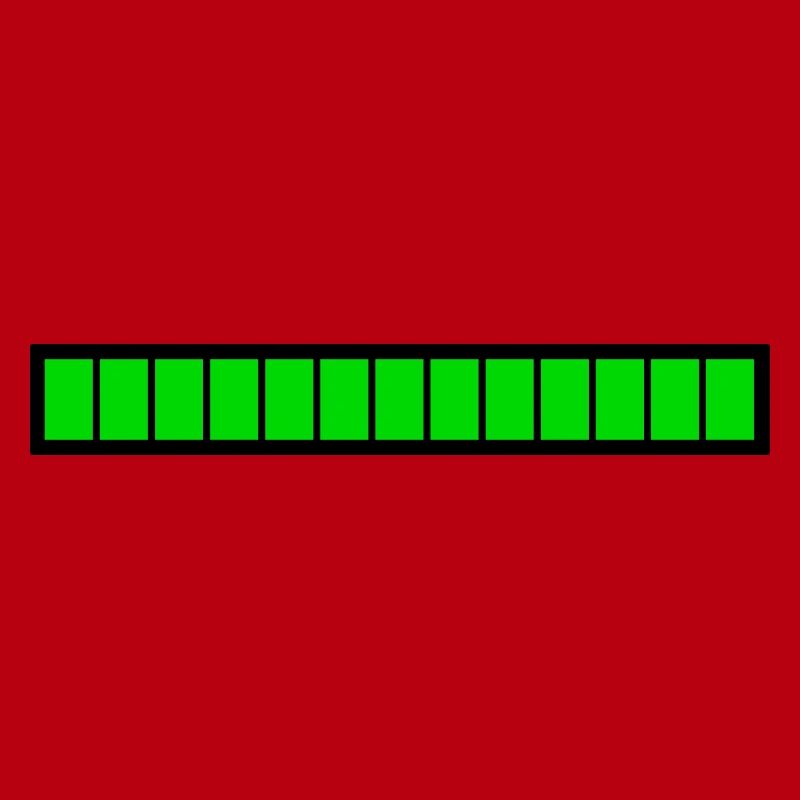 Barre de chargement rectangle Noir Vert (100%)