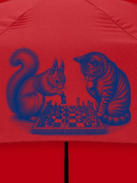 Eichhörnchen Katze Schach