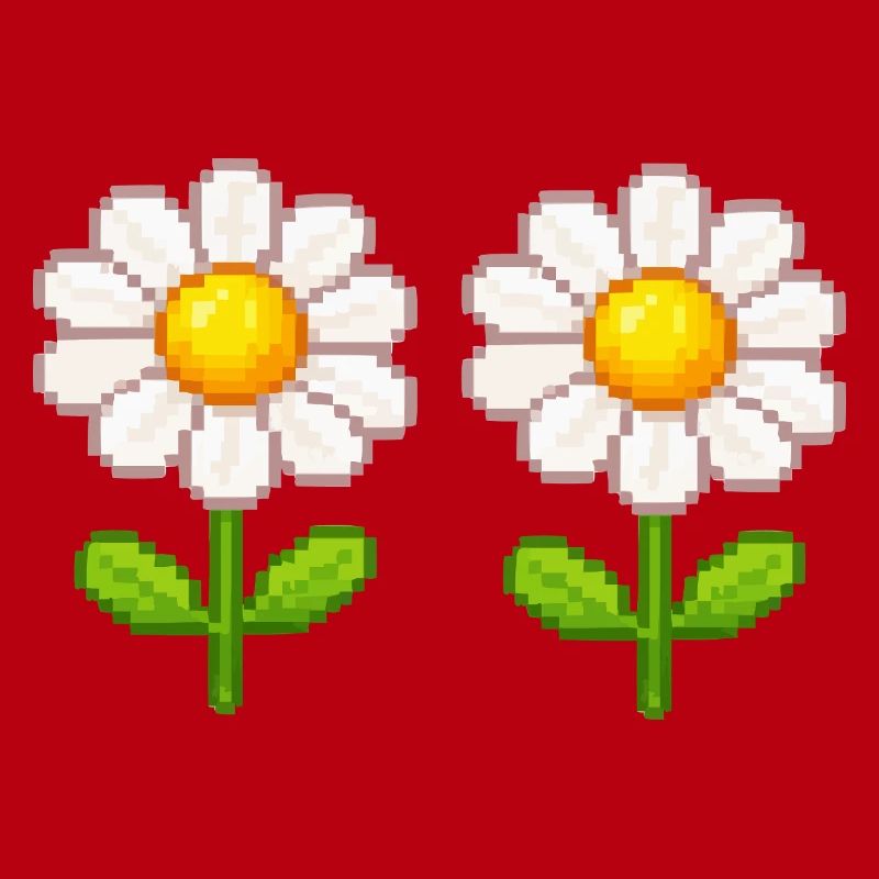 Pixel Daisy Double Flowers