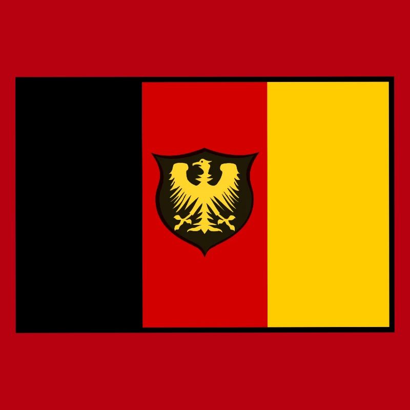 Drapeau de l’aigle NoirRedGold Shield
