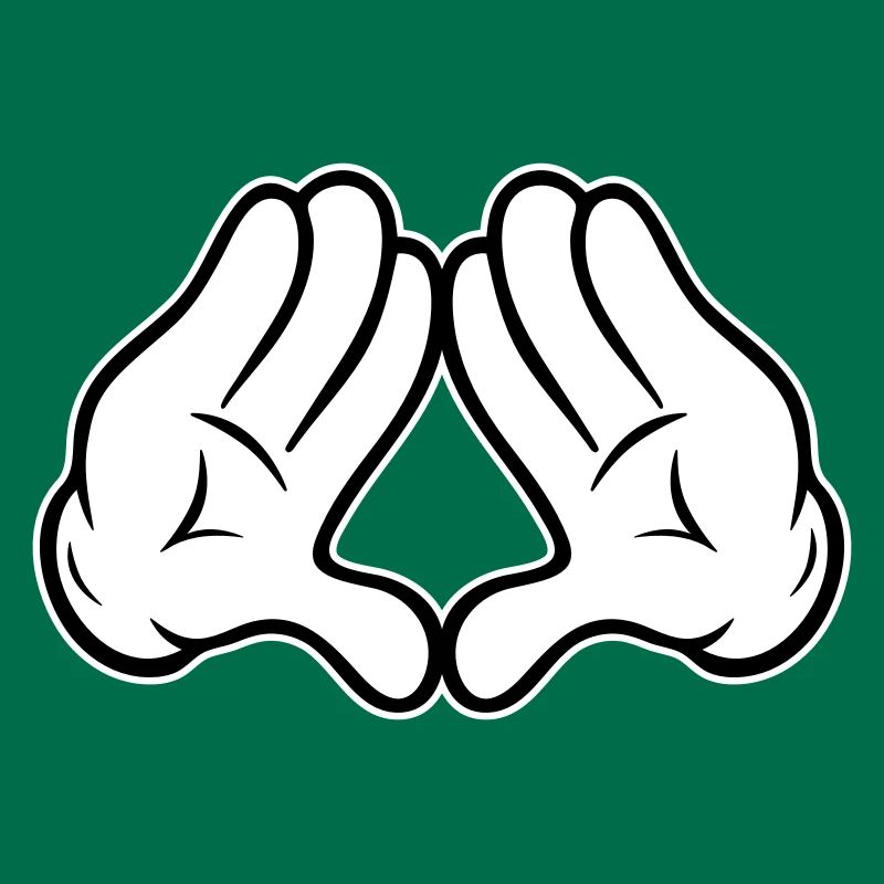 Hands Diamond Pyramid Triangle Rhombus Comic Style
