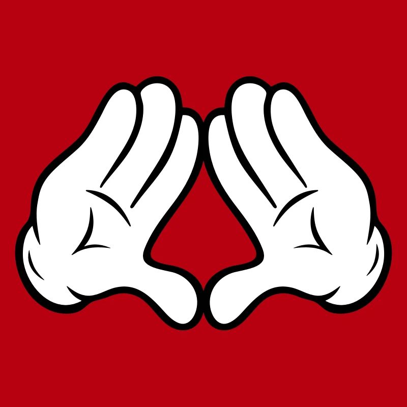 Comic Style Hands Diamond Pyramid Triangle Diamond
