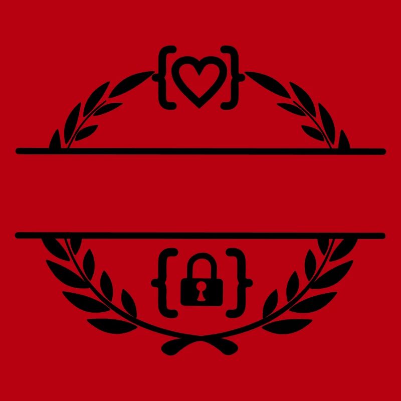 Code avec cœur et code avec cadenas couronne de laurier m