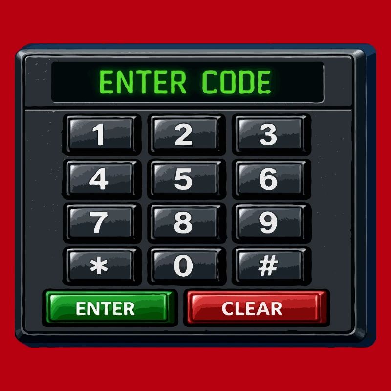 Enter Code Keypad Neon