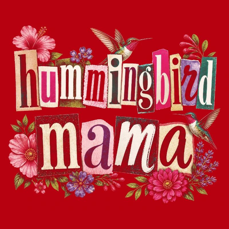 Ruby Throated Hummingbird Mama Mom