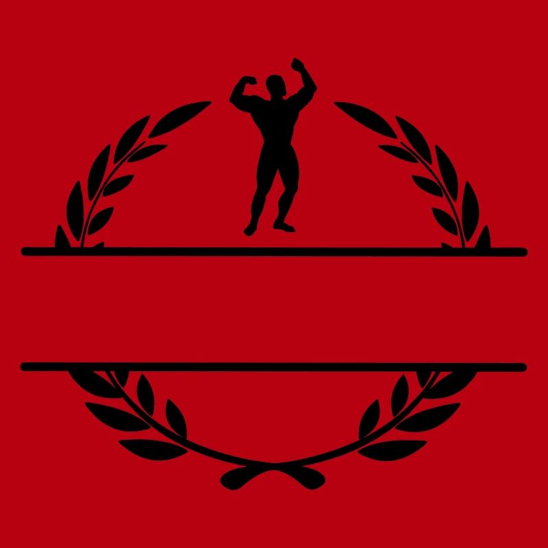 Bodybuilder in laurel wreath
