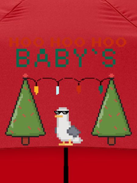 Pixel-Weihnachtsvogel mit Lichterketten