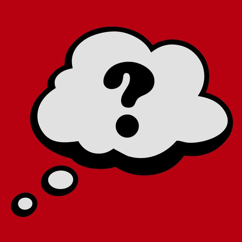 Comic speech bubble question mark