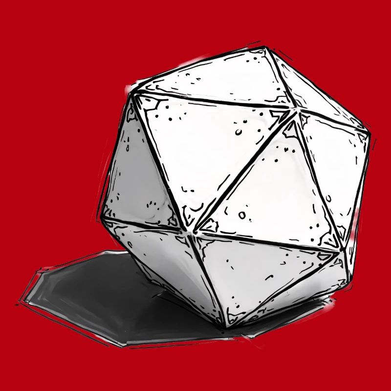 Hand Drawn Cube – Minimal Dice Sketch