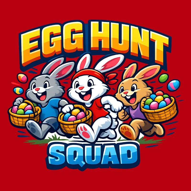 Egg Hunt Squad Kids Easter Easter Egg
