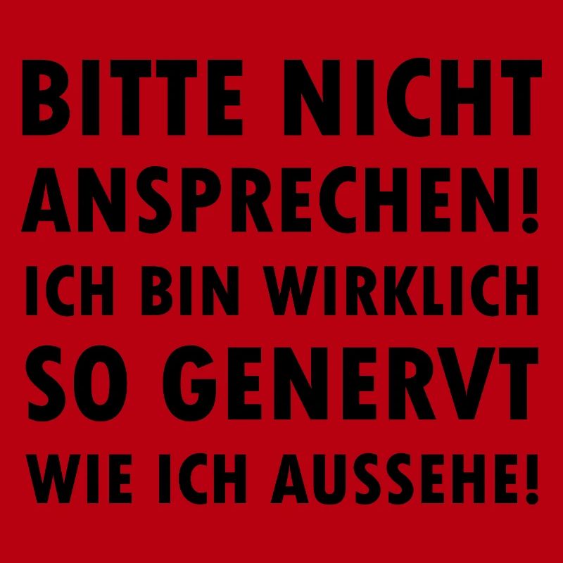 Bitte nicht ansprechen ich bin genervt Spruch