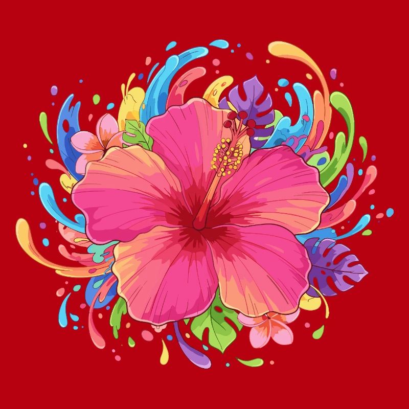 Hibiskusblüte Farbexplosion