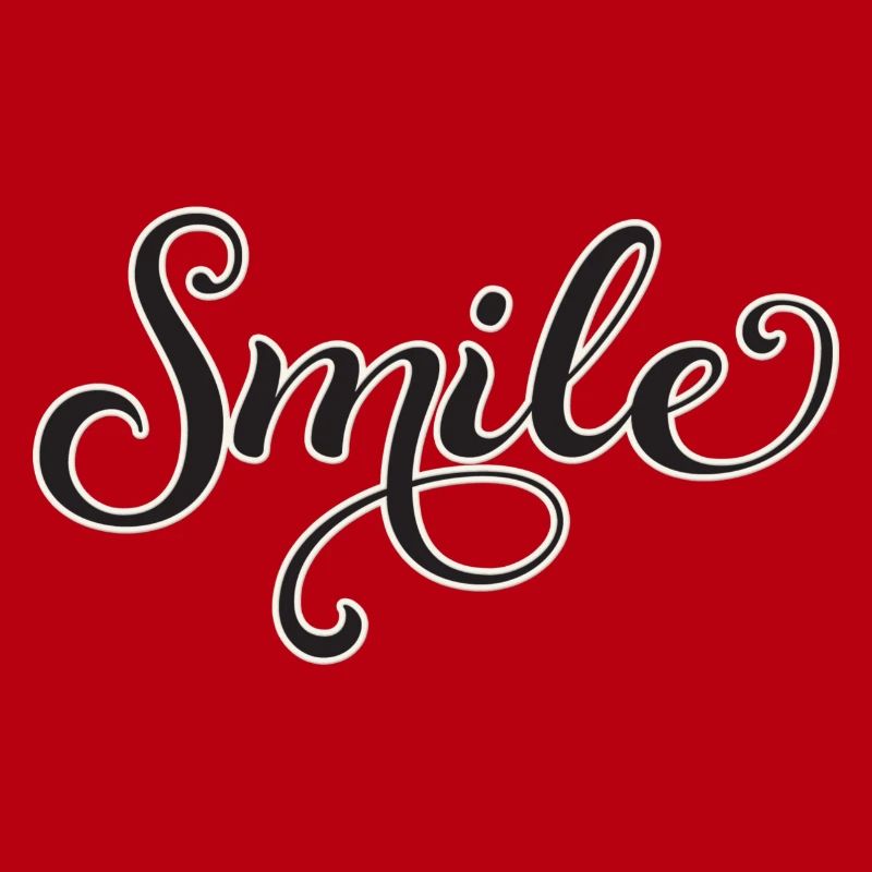 Lächelnder Script-Schriftzug Smile