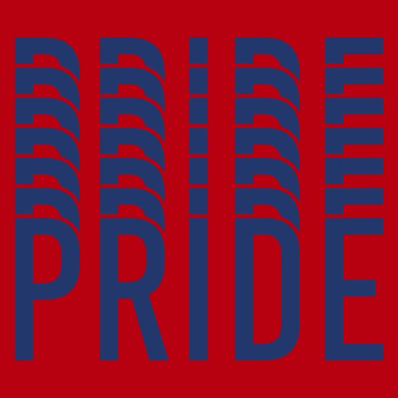 Blue Pride Geometric Pattern