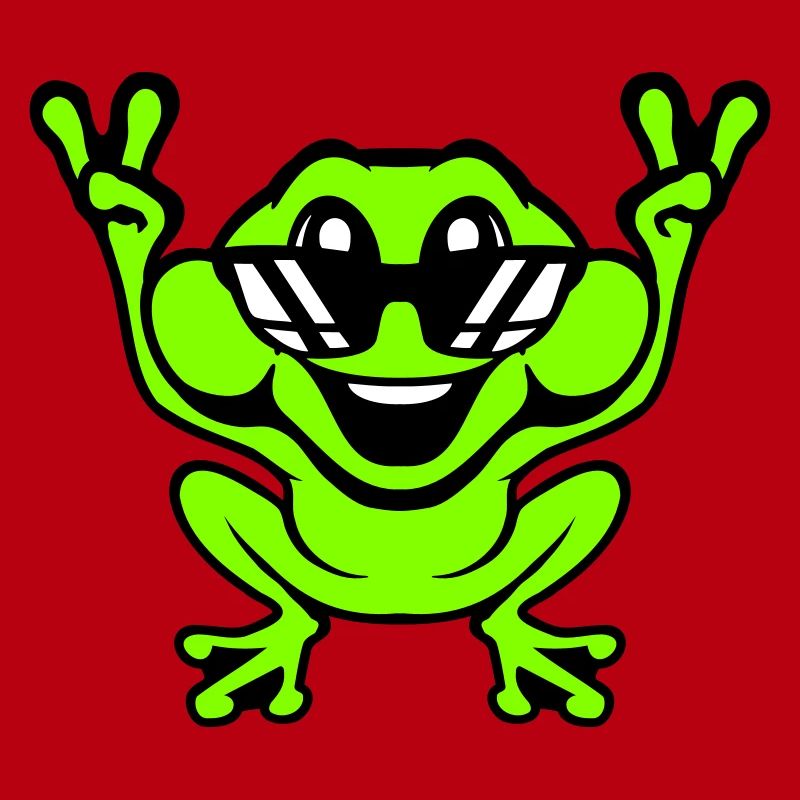 Frog Toad Cool Sunglasses Victory Peace Hands