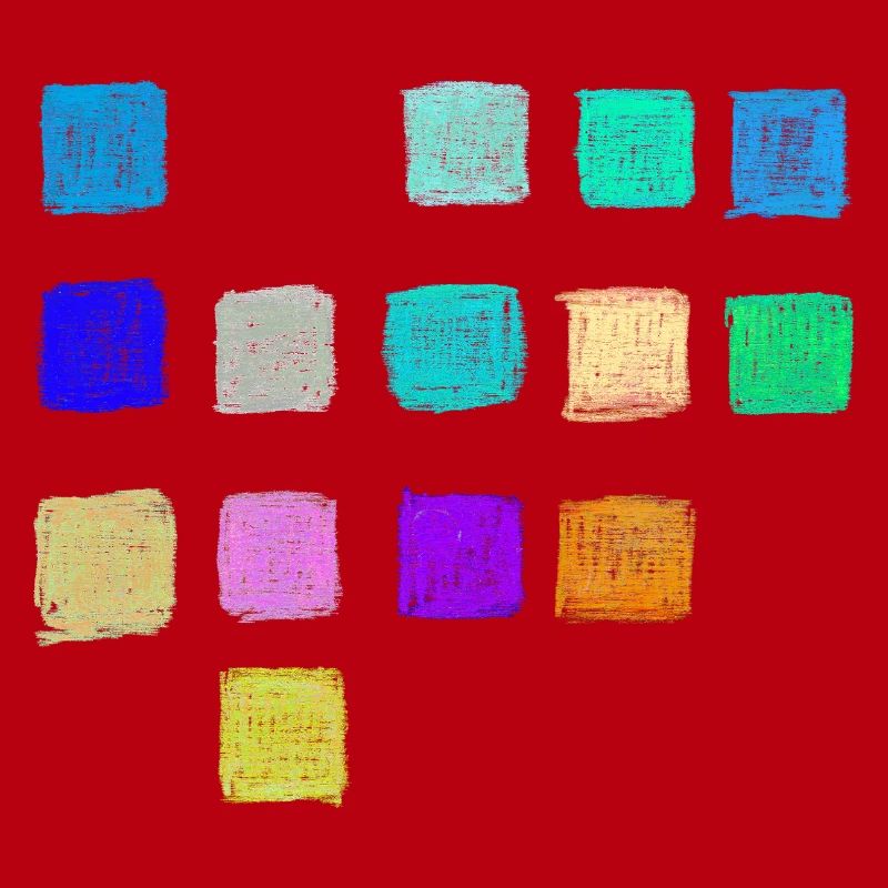 Colored Pencil Colors Squares Pattern - Abstract