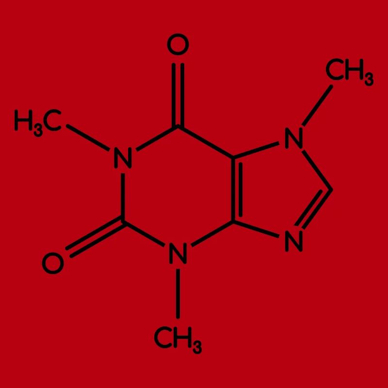 Molécule de caféine - Formule de structure