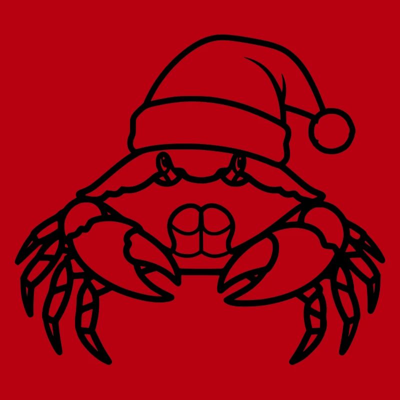 Weihnachtskrabbe Cartoon Illustration