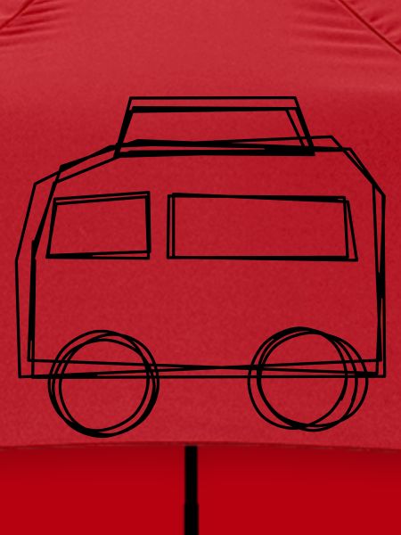 Campingbus handgezeichnet