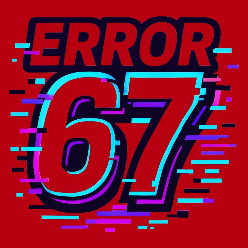 Error 67 Six Seven Glitch Cyber Meme Gift Idea