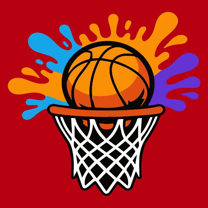 Basketball Splash Dunk Grafikdesign
