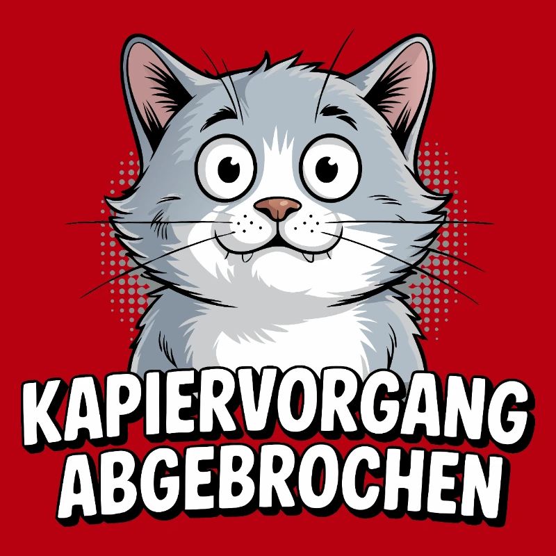 Kapiervorgang abgebrochen – Katze Comic