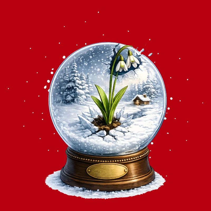 Snowdrop blasts snow globe