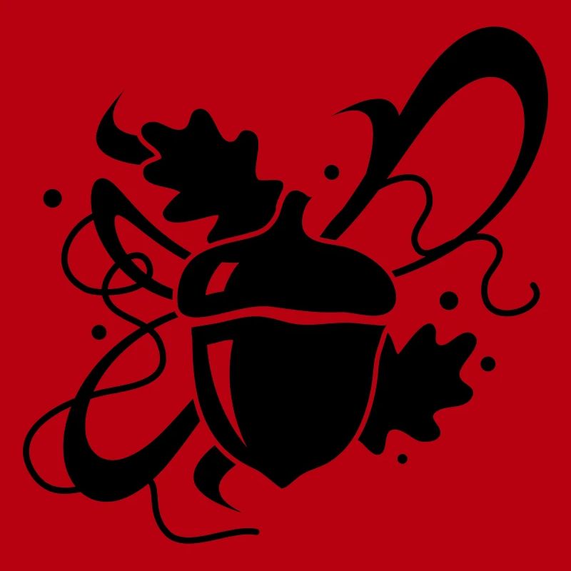 Eichel mit Eichenblätter