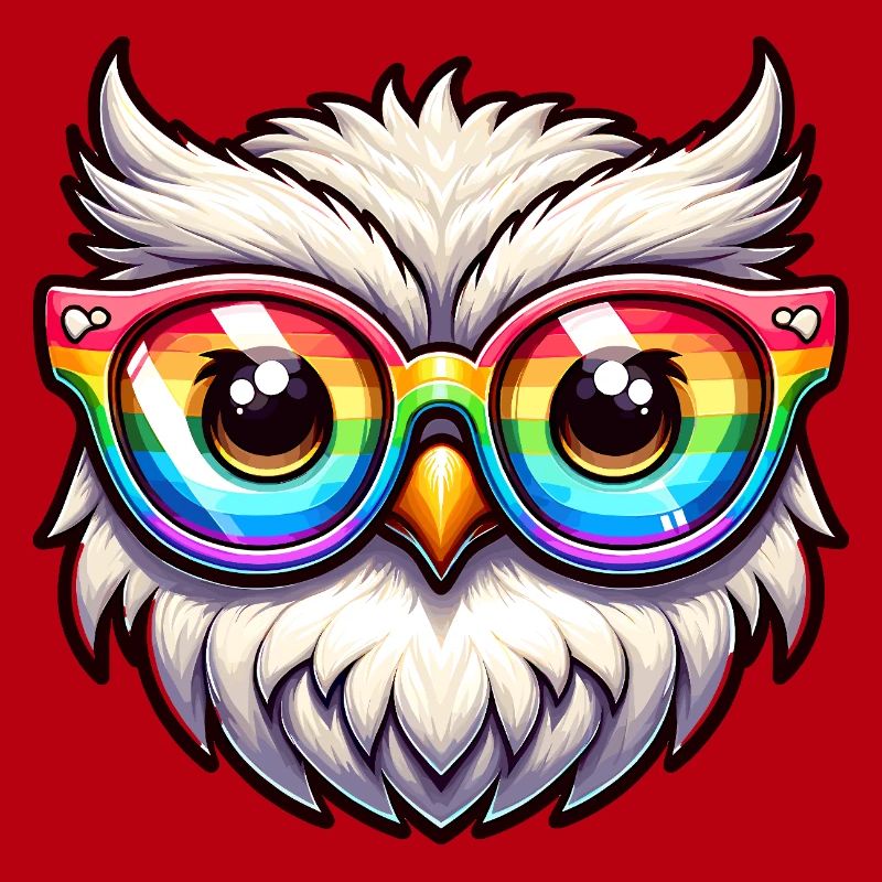 Regenbogen Eule Brille