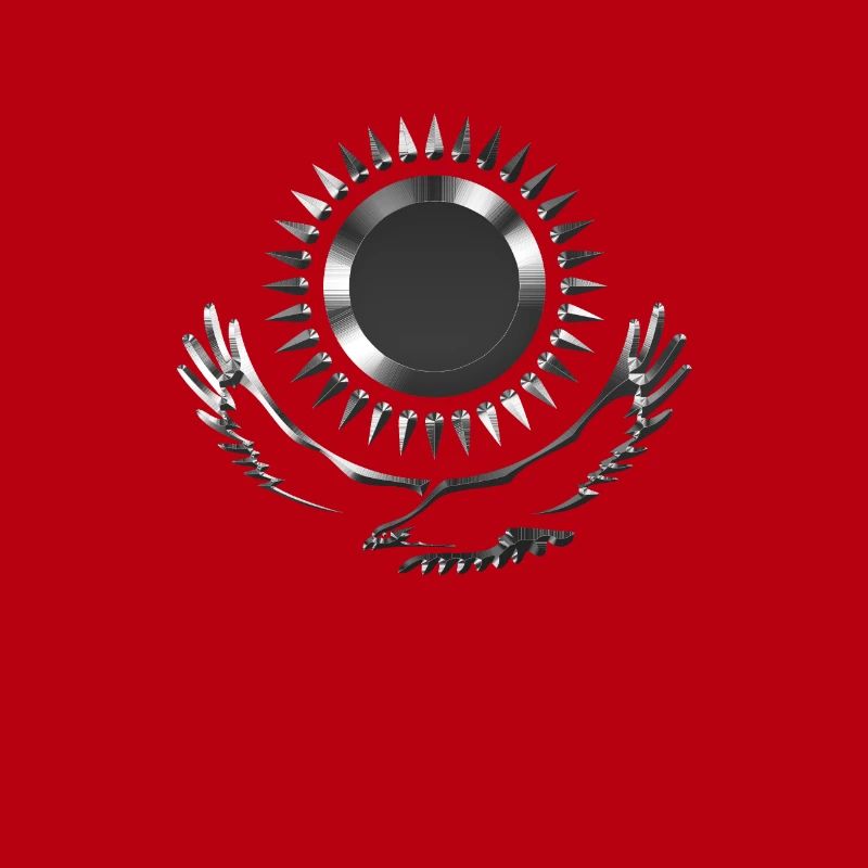 Kazakhstan Eagle steppe eagle silver flag flag