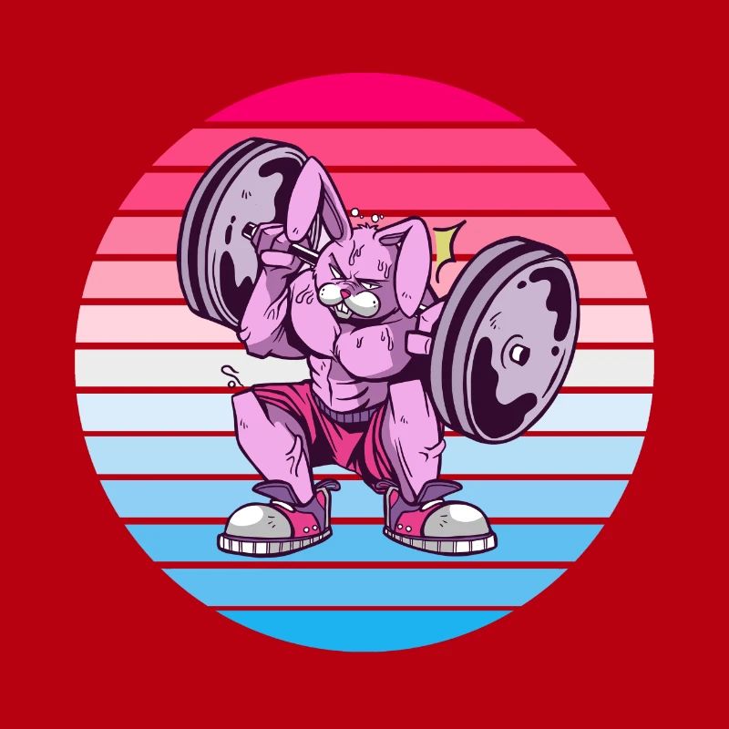 Rabbit Bodybuilder Design