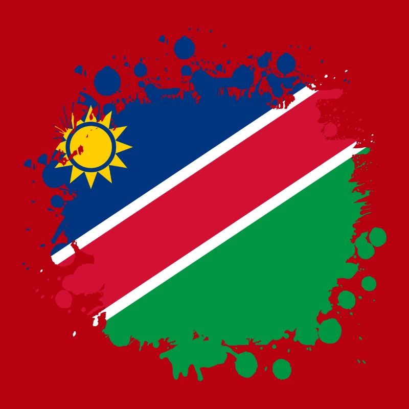 Drapeaux de Namibie design blob