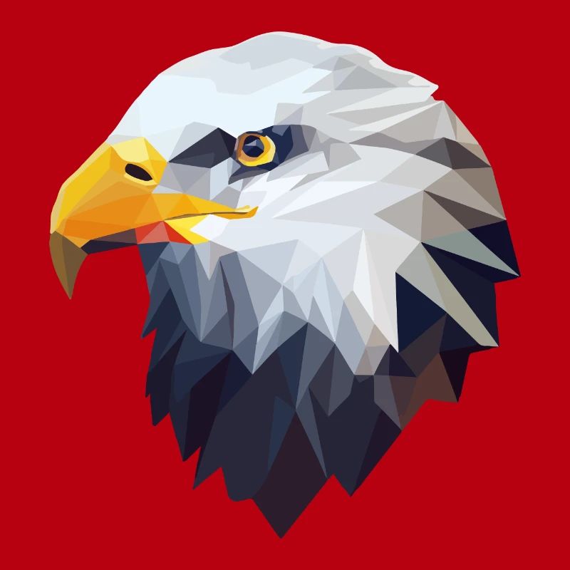 Stylized, geometric eagle