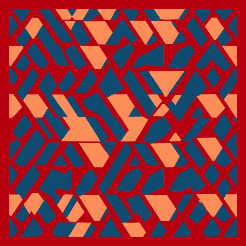 Dream Patterns 5 Coral Navy Abstract Dream Pattern