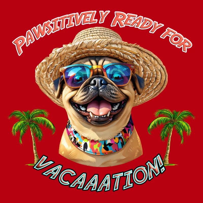 Mops im Sommerlook: Pawsitively Ready