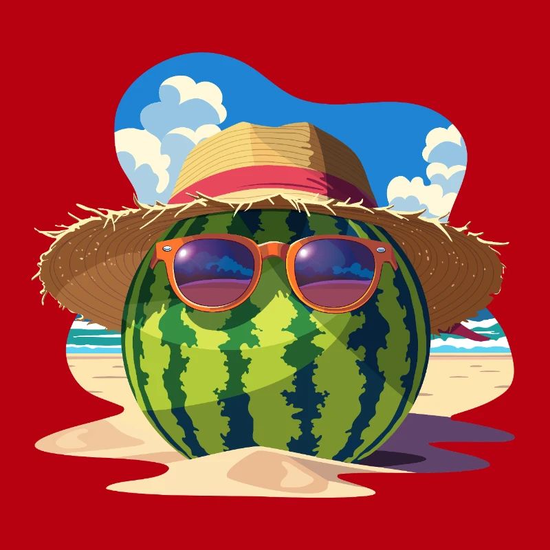 Pastèque été cool douceur sur la plage