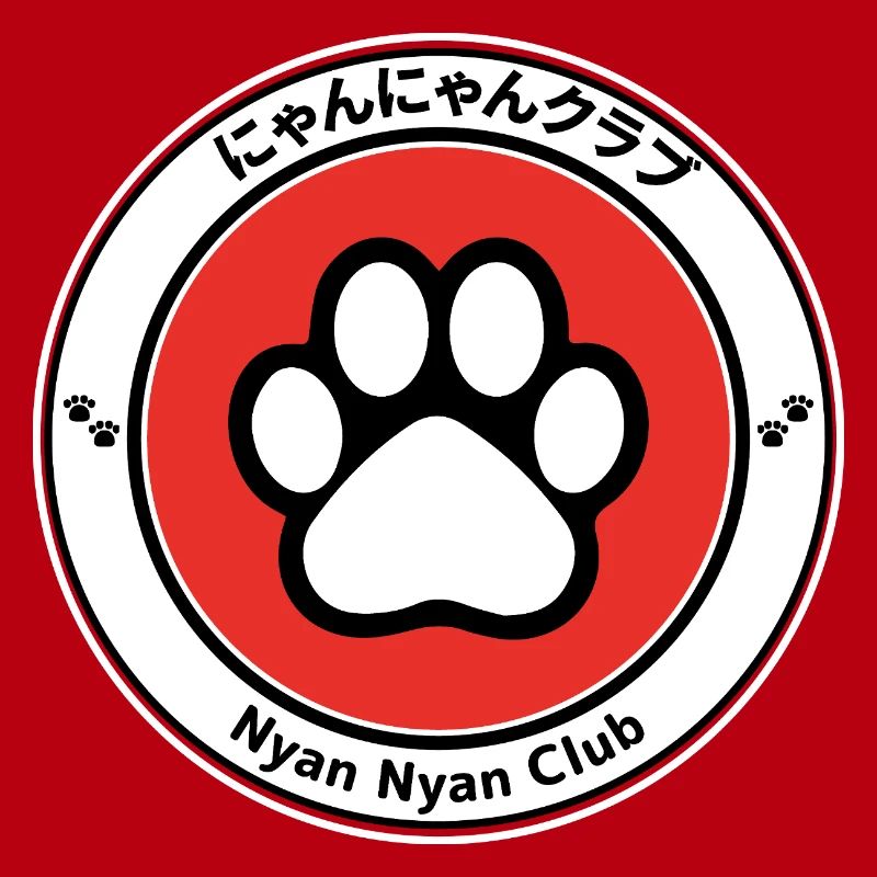 Conception de logo Nyan patte de chat mignon