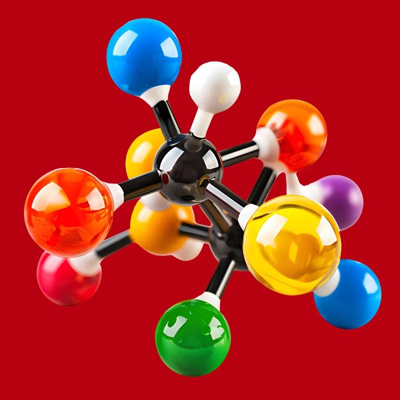 Colorful Molecular Structure Pattern