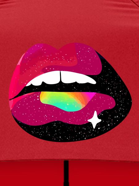 Kosmischer Regenbogen Lippenkuss