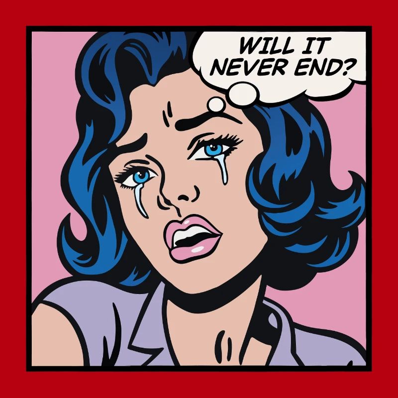 Wird es nie enden? Pop-Art-Mädchen