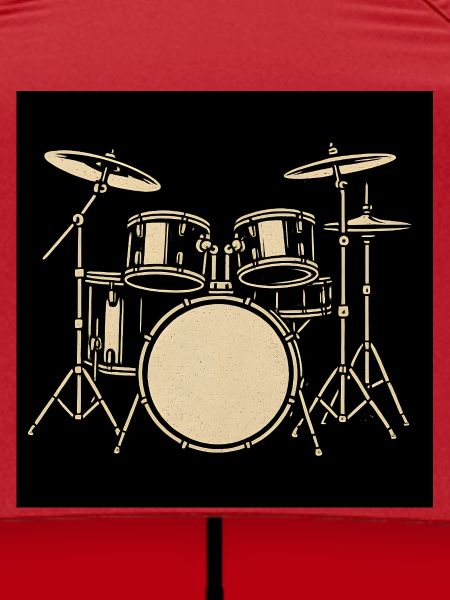 Black Silver Drumset Illustration