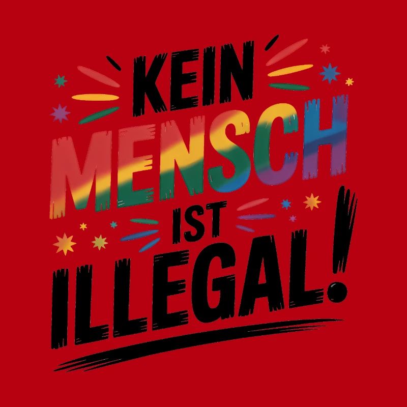 No One Is Illegal - Cool Pride Logo