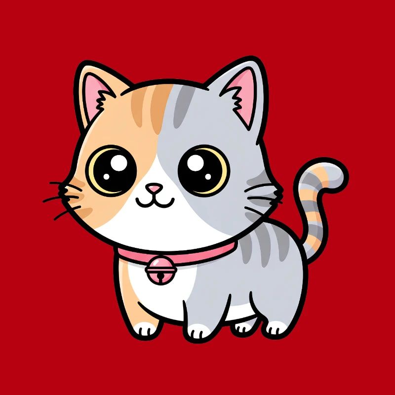 Charme de collier chaton calicot