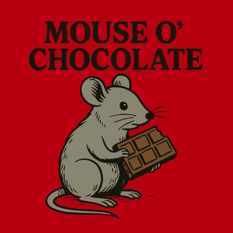 Mouse o'Chocolate Pun Mouse Chocolate