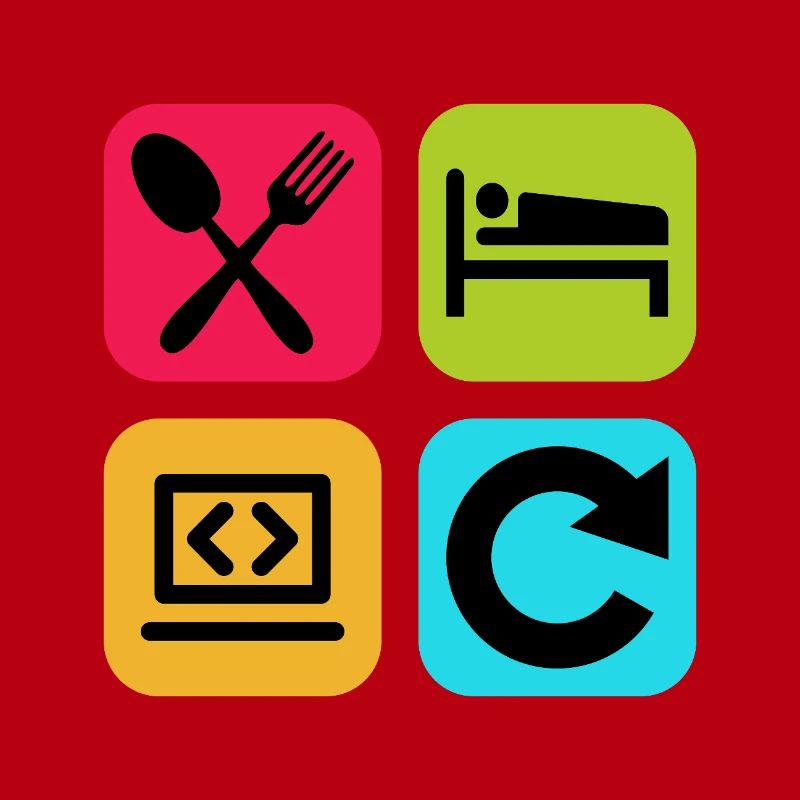 Eat Sleep Program Repeat Funny Quote Code