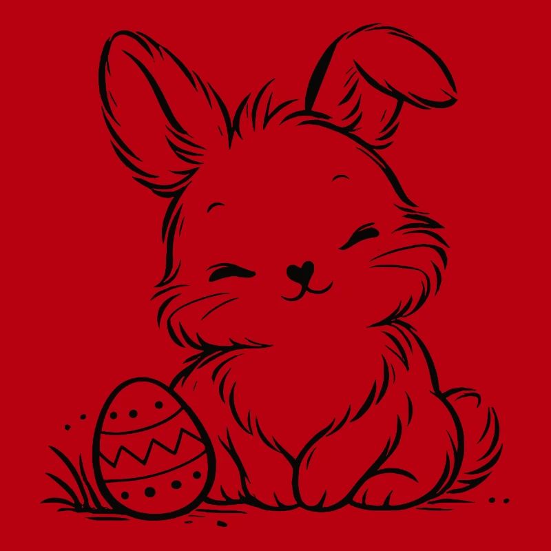 Easter bunny with Easter egg